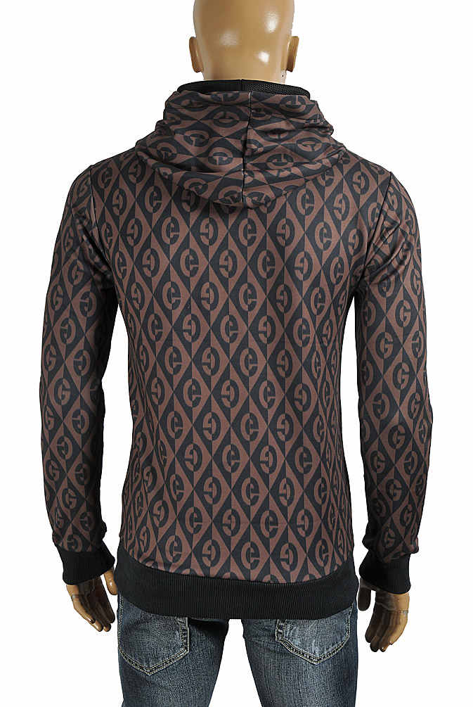 Mens Designer Clothes | GUCCI men's cotton hoodie with printed logo 106